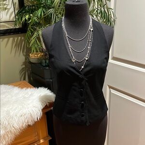 Zara - Black Halter Top Vest